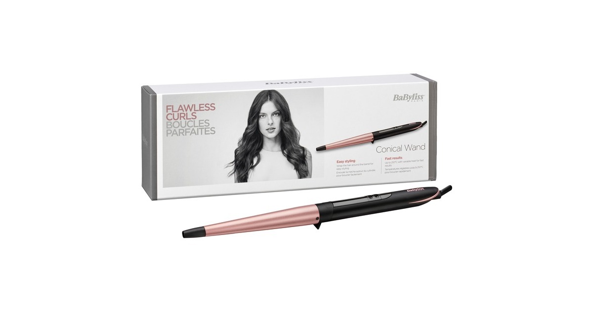 BaByliss Conical Wand C454E, Lockenstab(schwarz/rosa)