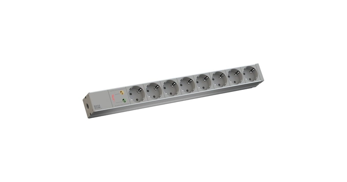 Bachmann 19" IT PDU Steckdosenleiste Basic 8-fach, 1HE(grau, 2 Meter, 6.500A Überspannungsschutz, Outlet) Bachmann 19" IT PDU Steckdosenleiste Basic 8-fach, 1HE(grau, 2 Meter, 6.500A Überspannungsschutz, Outlet)