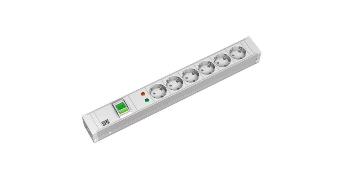 Bachmann 19" IT PDU Steckdosenleiste Basic 8-fach, 1HE Alu(grau, 2 Meter) Bachmann 19" IT PDU Steckdosenleiste Basic 8-fach, 1HE Alu(grau, 2 Meter)