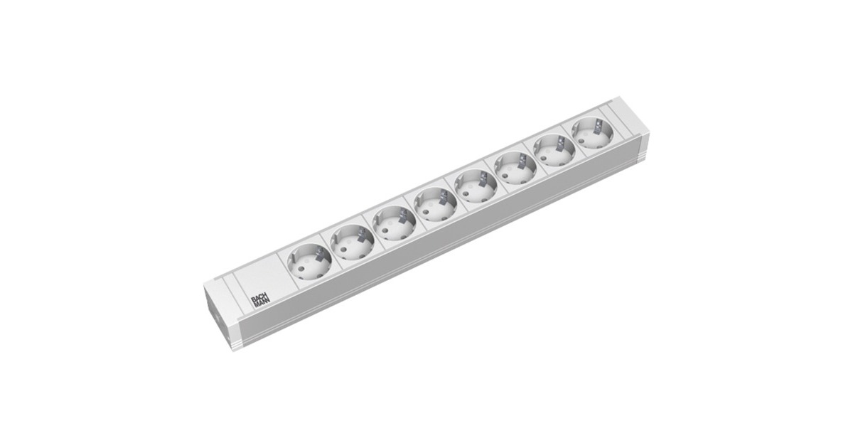 Bachmann 19" IT PDU Steckdosenleiste Basic 8-fach, 1,5HE(grau, 2 Meter) Bachmann 19" IT PDU Steckdosenleiste Basic 8-fach, 1,5HE(grau, 2 Meter)