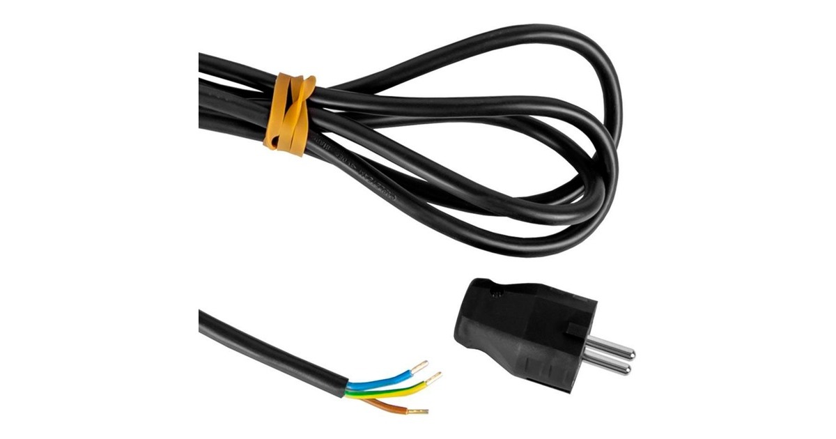 Bachmann CASIA 2 Steckdosenleiste 3-fach, kurz, Wand- oder Eckmontage(schwarz, 2 Meter Kabel)