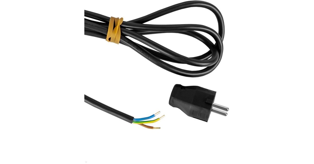 Bachmann CASIA 2 Steckdosenleiste 4-fach, lang, Wand- oder Eckmontage(schwarz, 2 Meter Kabel)