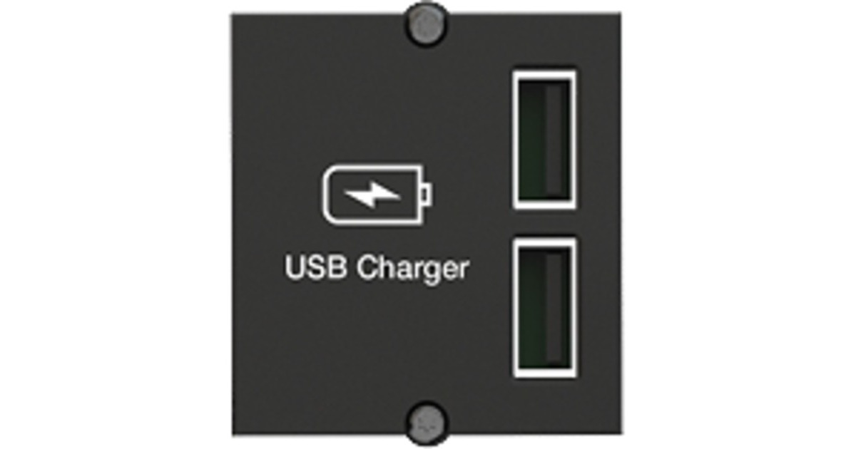 Bachmann Custom Modul USB-Charger, 2x USB-A, Ladegerät(schwarz, für Tischsteckdosen) Bachmann Custom Modul USB-Charger, 2x USB-A, Ladegerät(schwarz, für Tischsteckdosen)