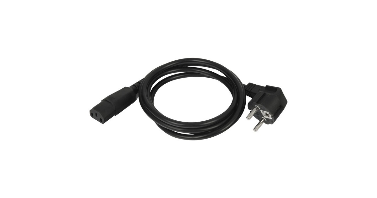 Bachmann Kaltgeräte-Kabel 351.174(schwarz, 2 Meter)