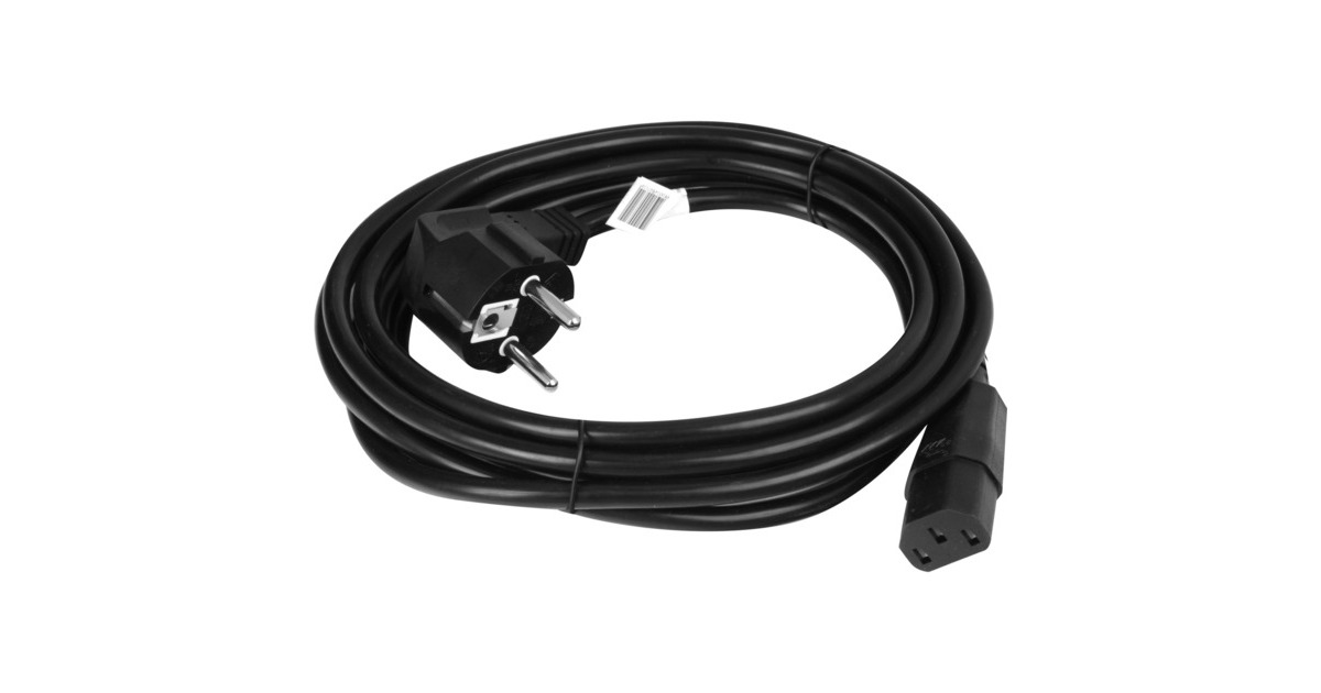 Bachmann Kaltgeräte-Kabel 353.175(schwarz, 3 Meter)