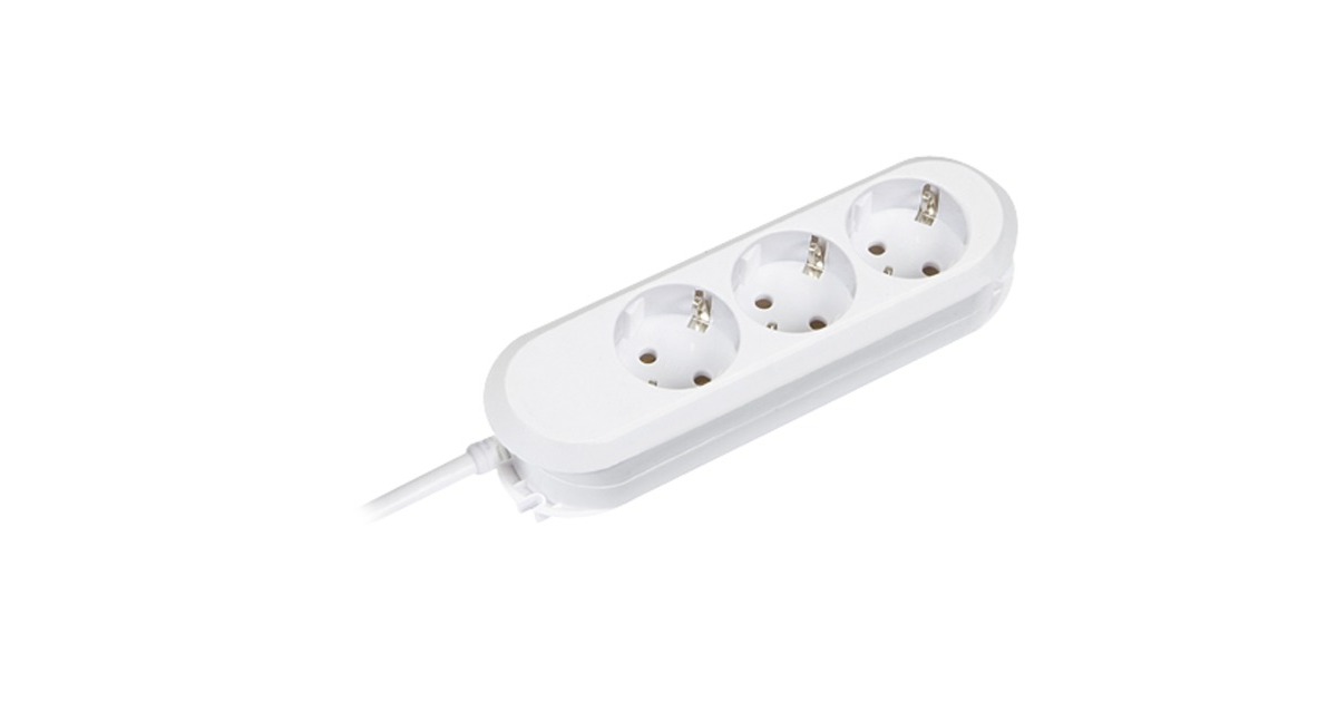 Bachmann SMART Steckdosenleiste 3-fach(weiß, 5 Meter Kabel)