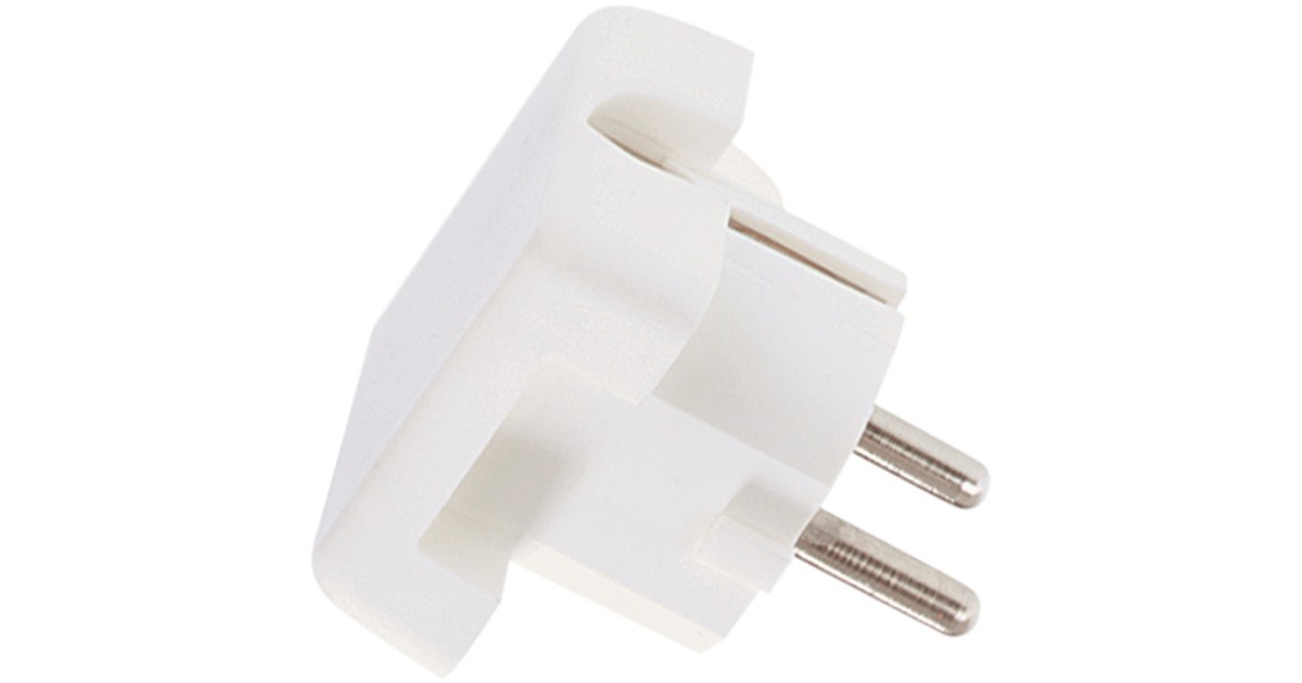 Bachmann Schutzkontakt-Winkelstecker mit Schalter(weiß, ohne Kabel)