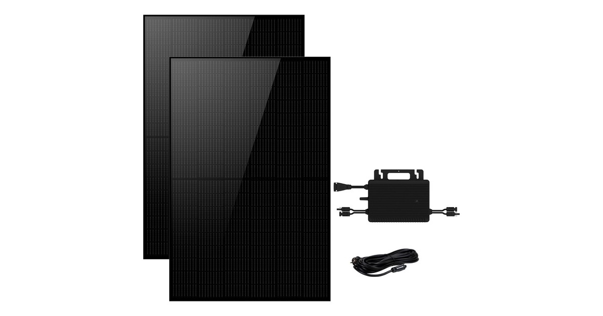 Balkonkraftwerk-Set BKW800/810 FULL BLACK, 0%(0% MWST, 1-phasig)