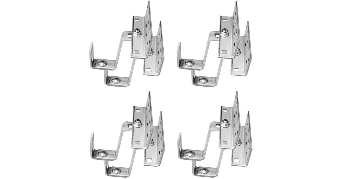 Befestigung 3-fach verstellbar, für Schrägdachmontage, 30mm Rahmenhöhe, Halterung(0% MWST, für 2 Solarpanels)