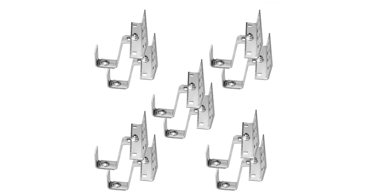 Befestigung 3-fach verstellbar, für Schrägdachmontage, 30mm Rahmenhöhe, Halterung(0% MWST, für 3 Solarpanels)