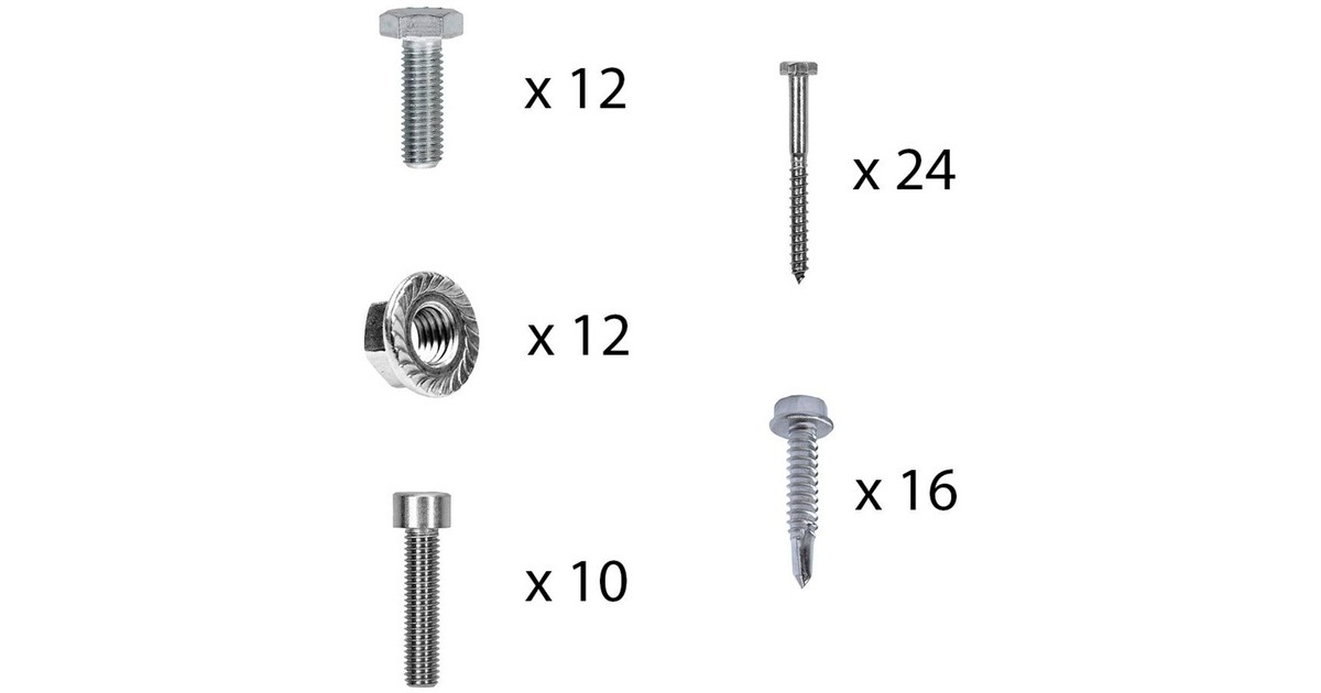 Befestigung 3-fach verstellbar, für Schrägdachmontage, 30mm Rahmenhöhe, Halterung(0% MWST, für 4 Solarpanels)