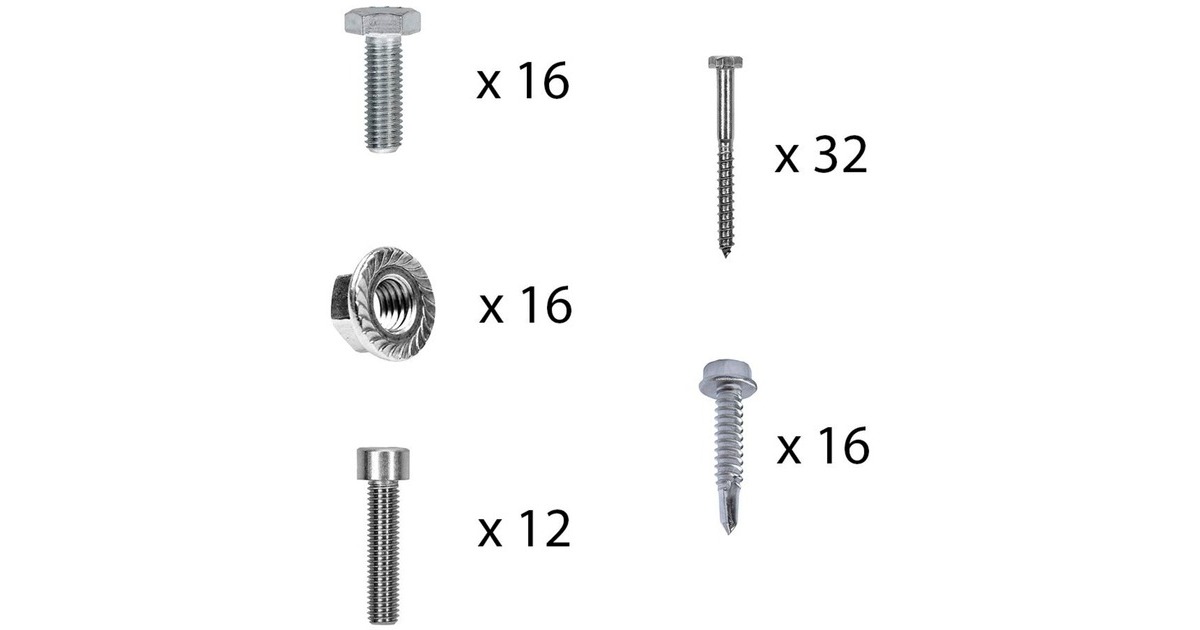 Befestigung 3-fach verstellbar, für Schrägdachmontage, 30mm Rahmenhöhe, Halterung(0% MWST, für 5 Solarpanels)