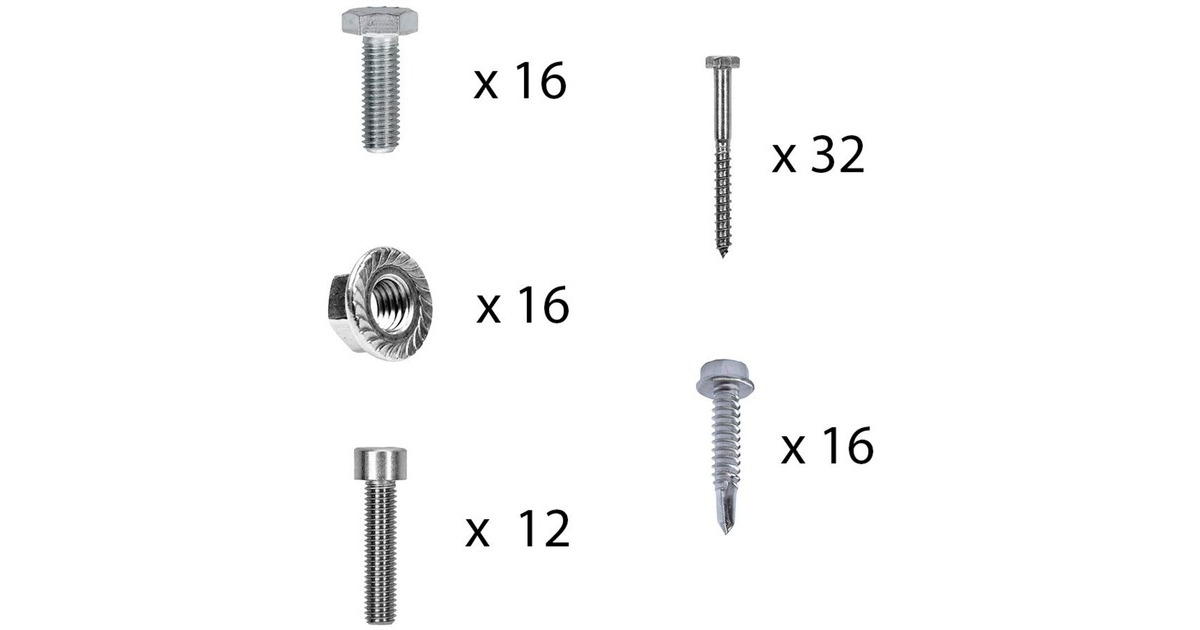 Befestigung Biberschwanz, für Schrägdachmontage, 30mm Rahmenhöhe, Halterung(0% MWST, für 5 Solarpanels)