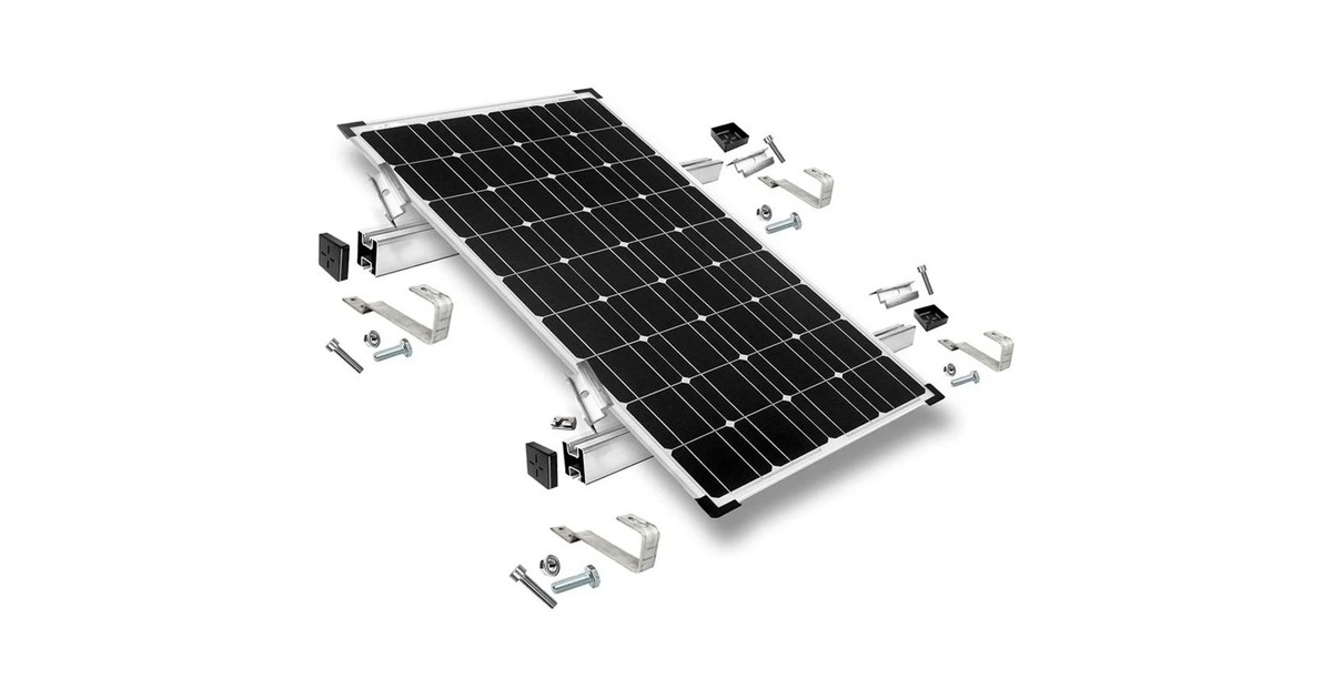 Befestigung Biberschwanz, für Schrägdachmontage, 35mm Rahmenhöhe, Halterung(0% MWST, für 1 Solarpanel)