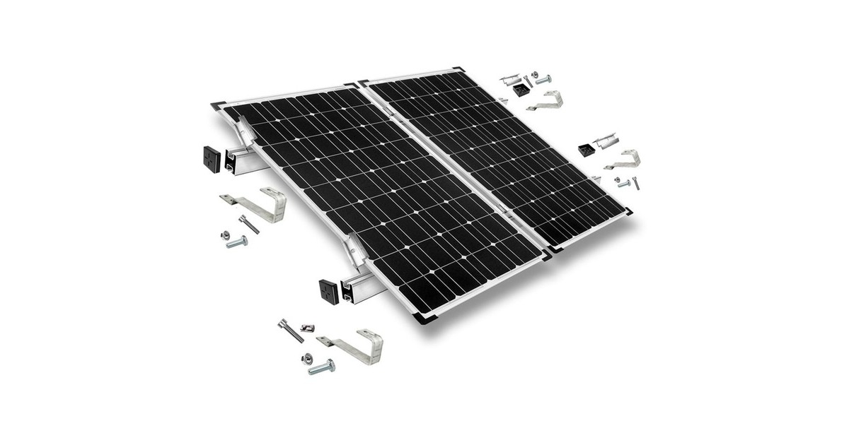 Befestigung Biberschwanz, für Schrägdachmontage, 35mm Rahmenhöhe, Halterung(0% MWST, für 2 Solarpanels)