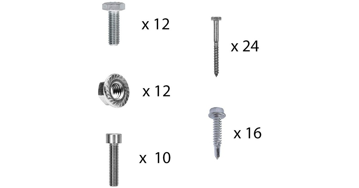 Befestigung Biberschwanz, für Schrägdachmontage, 35mm Rahmenhöhe, Halterung(0% MWST, für 4 Solarpanels)