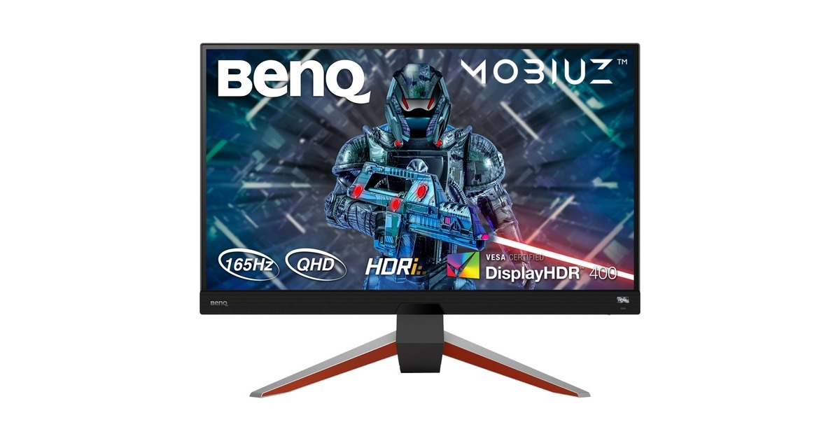 BenQ MOBIUZ EX2710Q, Gaming-Monitor(69 cm (27 Zoll), schwarz/silber, QHD, IPS, AMD Free-Sync, HDR, 165Hz Panel)