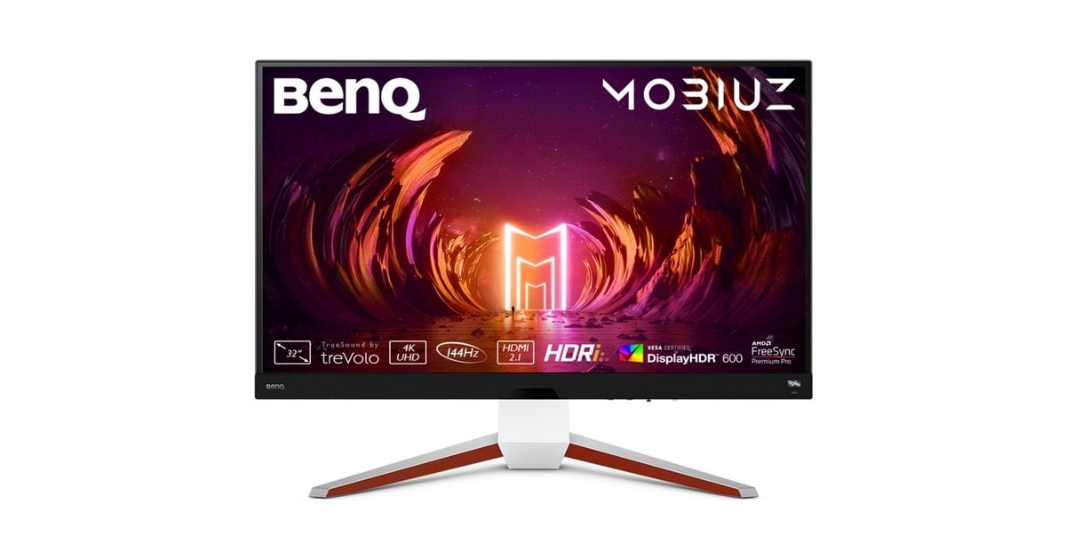 BenQ MOBIUZ EX3210U, Gaming-Monitor(81 cm (32 Zoll), weiß/rot, UltraHD/4K, IPS, HDR, AMD Free-Sync, 144Hz Panel)