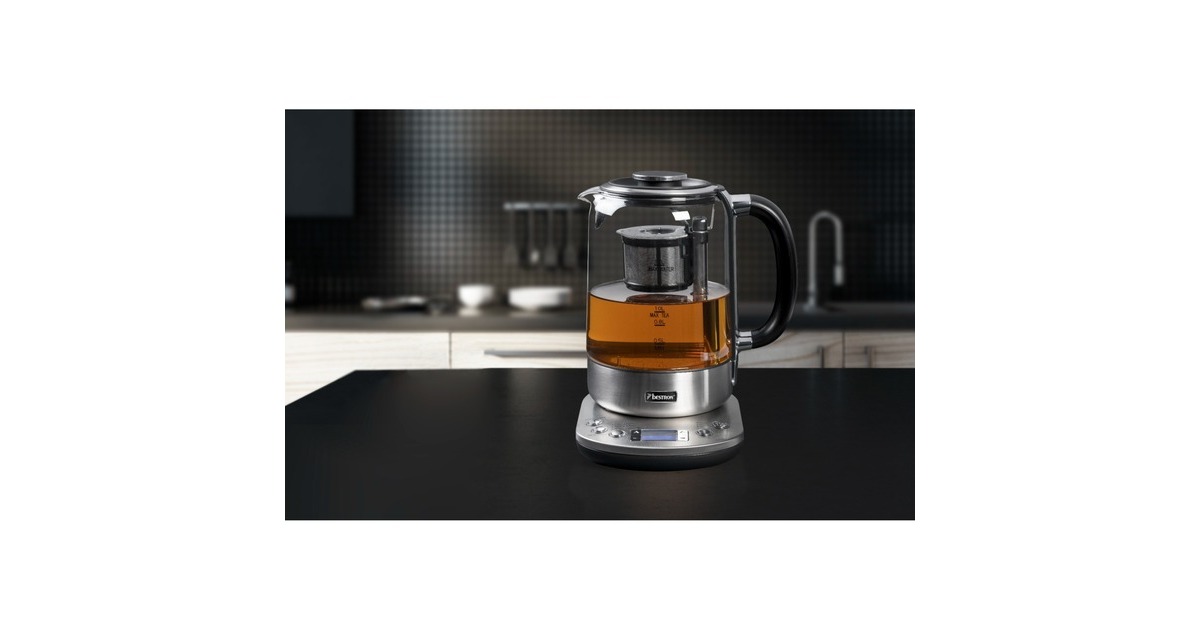 Bestron 2-in-1 Teebereiter & Wasserkocher AATM800STE(edelstahl, 1,7 Liter)
