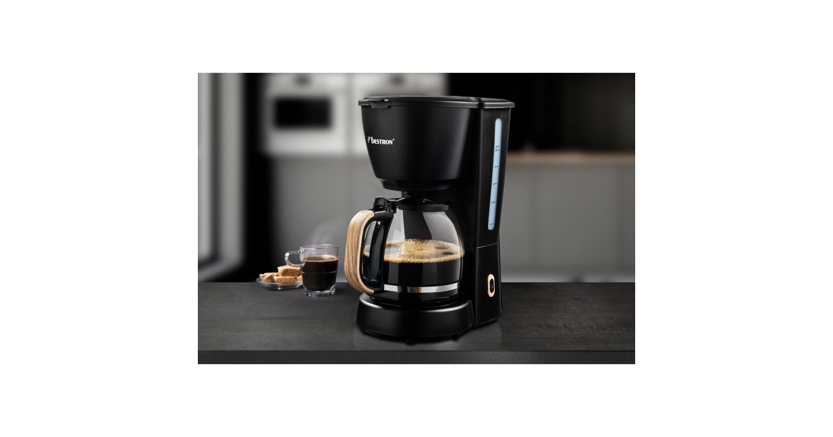 Bestron ACM900BW, Filtermaschine(schwarz/holz)