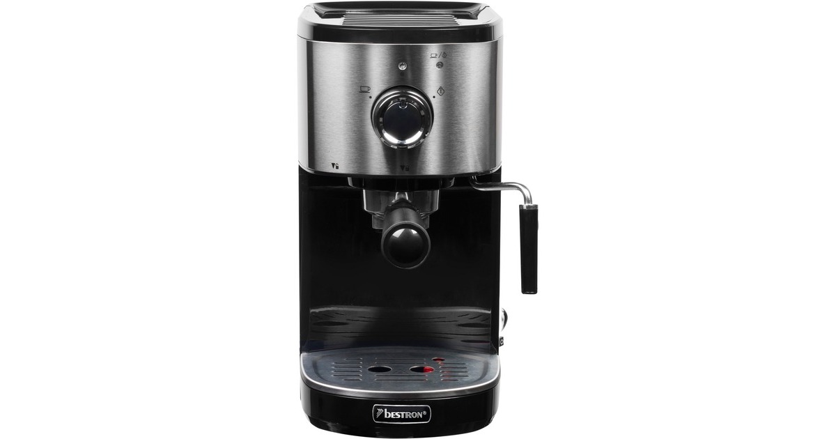 Bestron AES800STE, Espressomaschine(edelstahl (gebürstet)/schwarz)