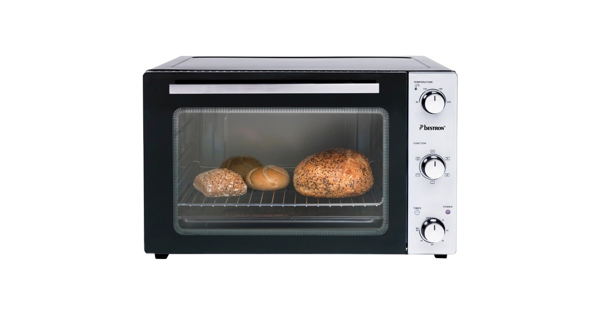Bestron Grill-Backofen AOV55, Mini-Backofen(silber/schwarz)