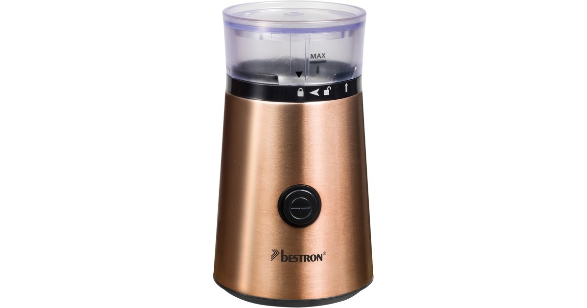 Bestron Kaffeemühle Copper Collection ACG1000CO(kupfer/schwarz, 150 Watt)