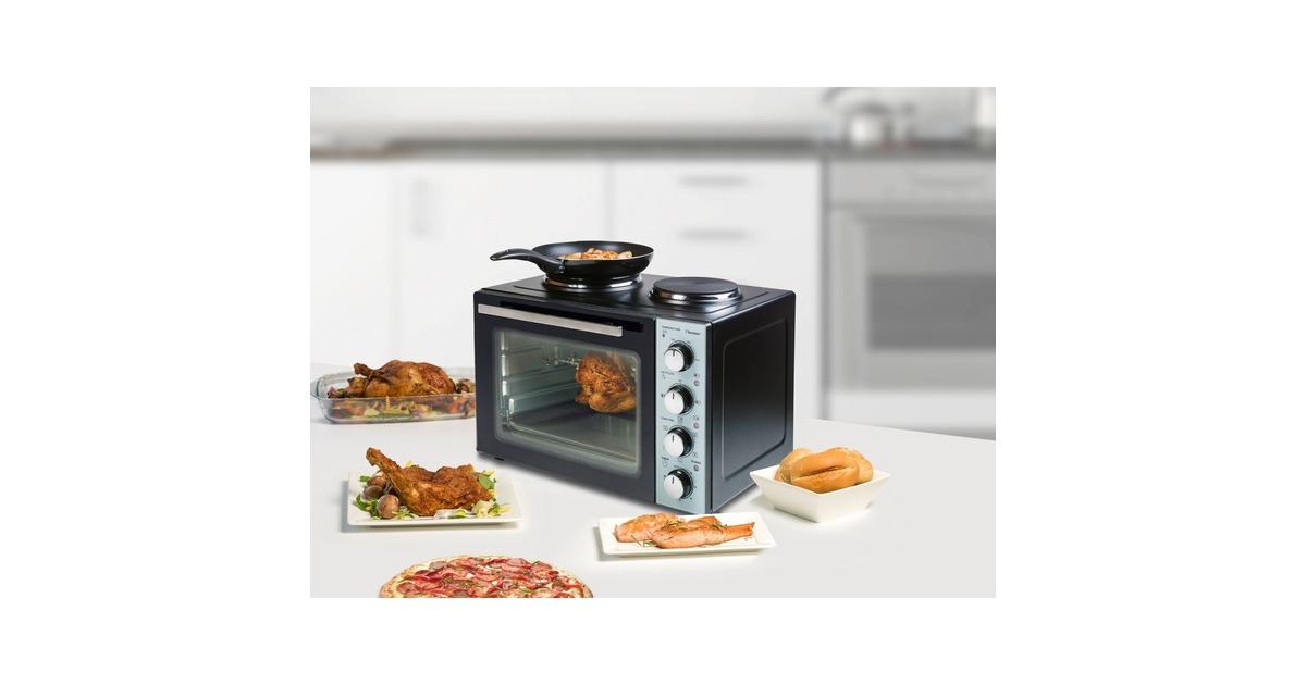 Bestron Kleinküche AOV31CP, Mini-Küche(schwarz/silber)