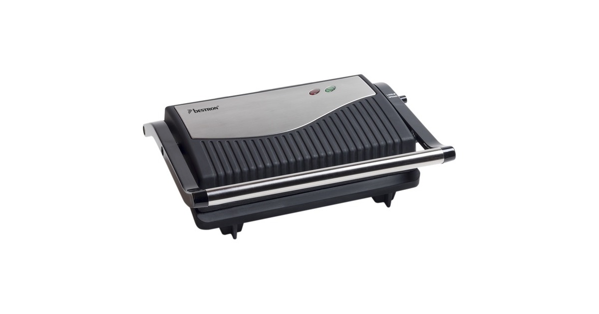 Bestron Paninigrill APG150, Kontaktgrill(silber, 750 Watt)