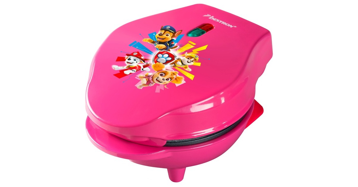 Bestron Paw Patrol Mini-Waffeleisen APP500P(pink, 550 Watt)