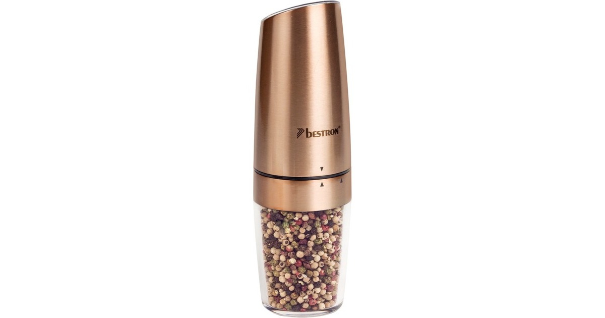 Bestron Vollautomatische Design Pfeffer-/Salzmühle APS300CO(kupfer/transparent)