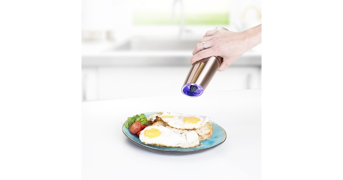 Bestron Vollautomatische Design Pfeffer-/Salzmühle APS300CO(kupfer/transparent)