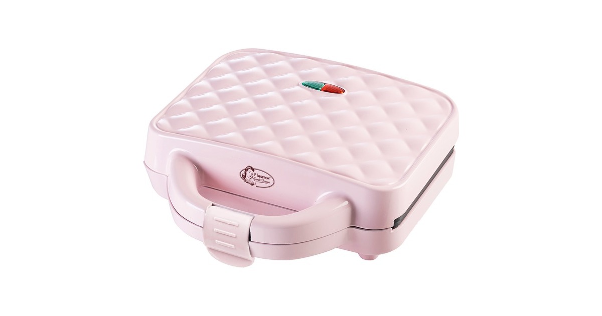 Bestron Waffeleisen AWB700P(rosa, 750 Watt)