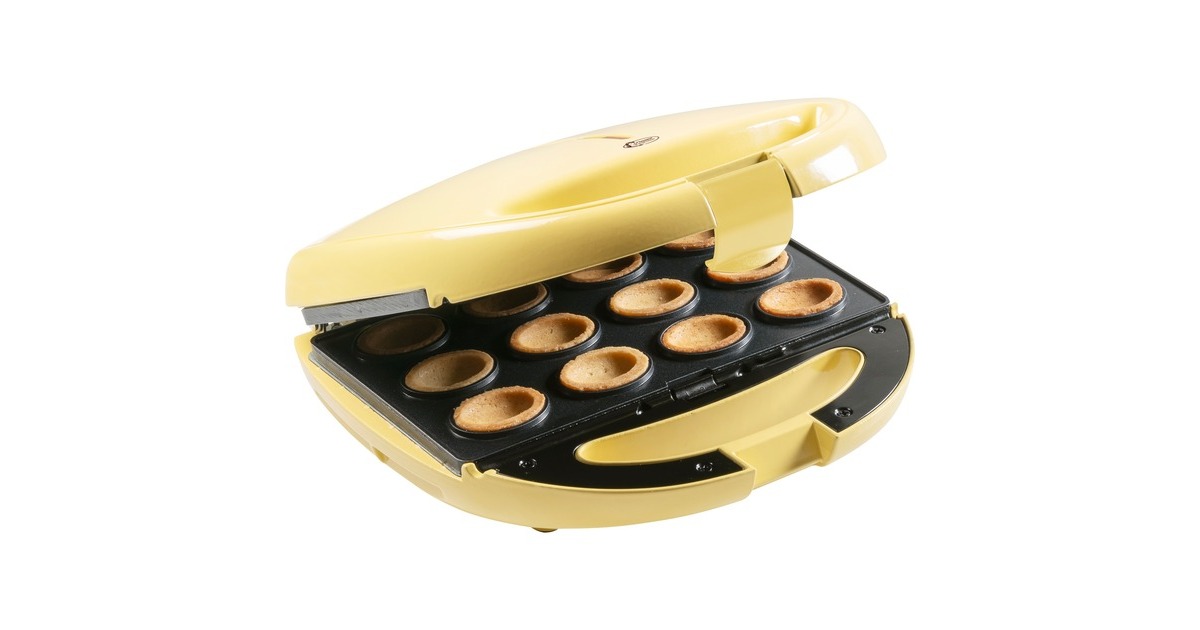 Bestron Zaubernuss Waffeleisen ANP801V, für russische "Oreschki"(gelb, 850 Watt)