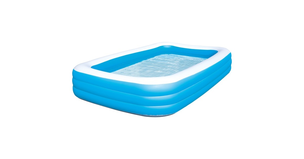 Bestway Family Pool "Blue Rectangular Deluxe", Schwimmbad(blau/weiß, 305cm x 183cm x 56cm) Bestway Family Pool "Blue Rectangular Deluxe", Schwimmbad(blau/weiß, 305cm x 183cm x 56cm)