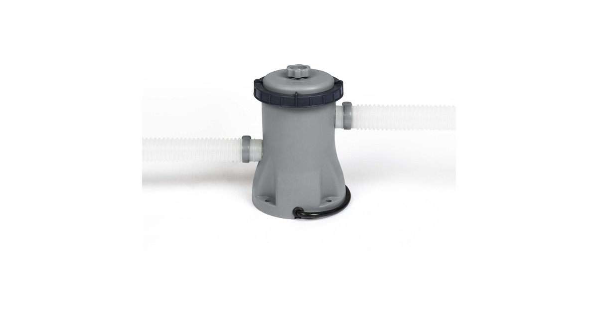 Bestway Fast Set Aufstellpool-Set, Ø 244cm x 61cm, Schwimmbad(blau/hellblau, mit Filterpumpe)