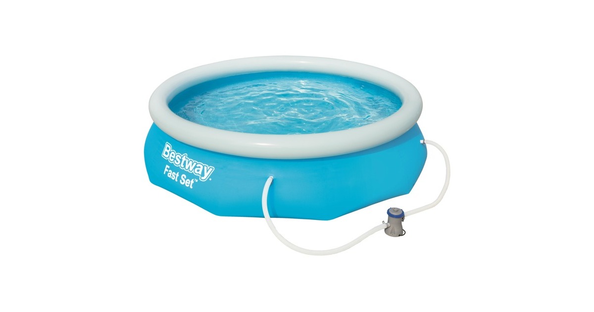 Bestway Fast Set Aufstellpool-Set, Ø 305cm x 76cm, Schwimmbad(blau/hellblau, mit Filterpumpe) Bestway Fast Set Aufstellpool-Set, Ø 305cm x 76cm, Schwimmbad(blau/hellblau, mit Filterpumpe)