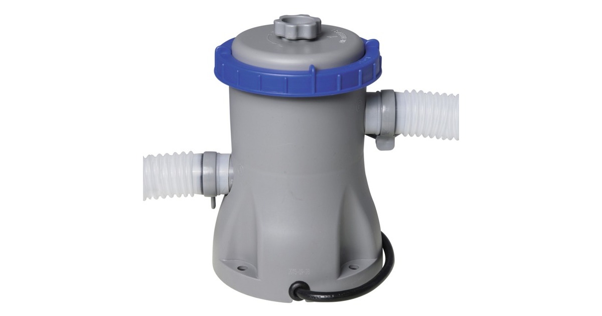 Bestway Fast Set Aufstellpool-Set, Ø 305cm x 76cm, Schwimmbad(blau/hellblau, mit Filterpumpe)