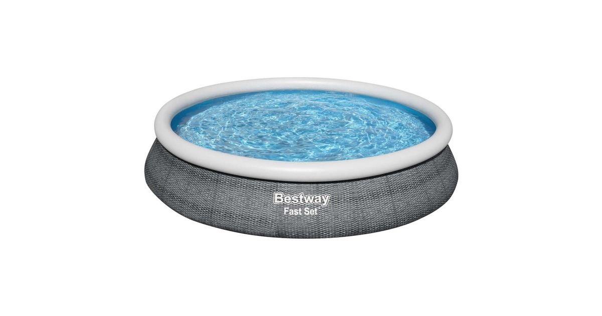 Bestway Fast Set Aufstellpool-Set, Ø 457cm x 84cm, Schwimmbad(schiefer, mit Filterpumpe) Bestway Fast Set Aufstellpool-Set, Ø 457cm x 84cm, Schwimmbad(schiefer, mit Filterpumpe)