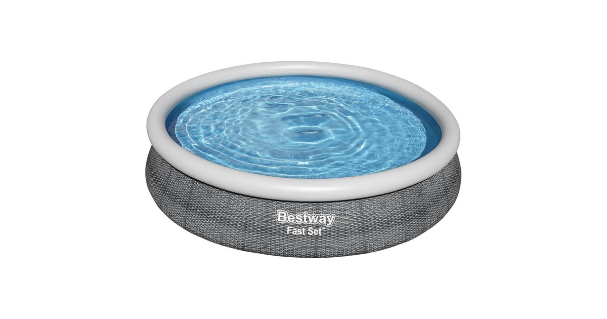 Bestway Fast Set Aufstellpool, Ø 366cm x 76cm, Schwimmbad(schiefer) Bestway Fast Set Aufstellpool, Ø 366cm x 76cm, Schwimmbad(schiefer)