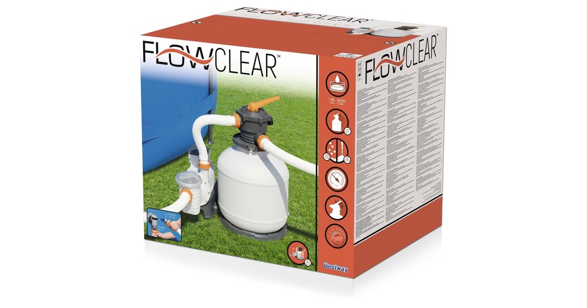 Bestway Flowclear Sandfilteranlage 11.355l/h, Wasserfilter(grau, Outlet) Bestway Flowclear Sandfilteranlage 11.355l/h, Wasserfilter(grau, Outlet)