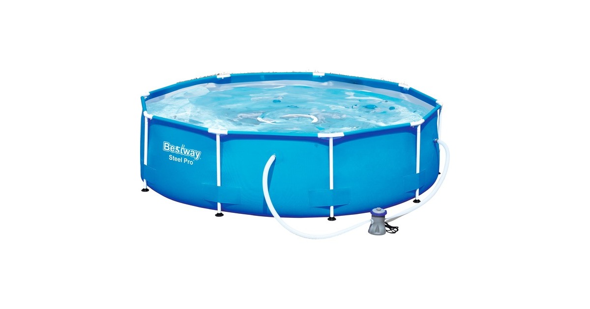 Bestway Steel Pro Frame Pool-Set, Ø 305cm x 76cm, Schwimmbad(blau, mit Filterpumpe) Bestway Steel Pro Frame Pool-Set, Ø 305cm x 76cm, Schwimmbad(blau, mit Filterpumpe)
