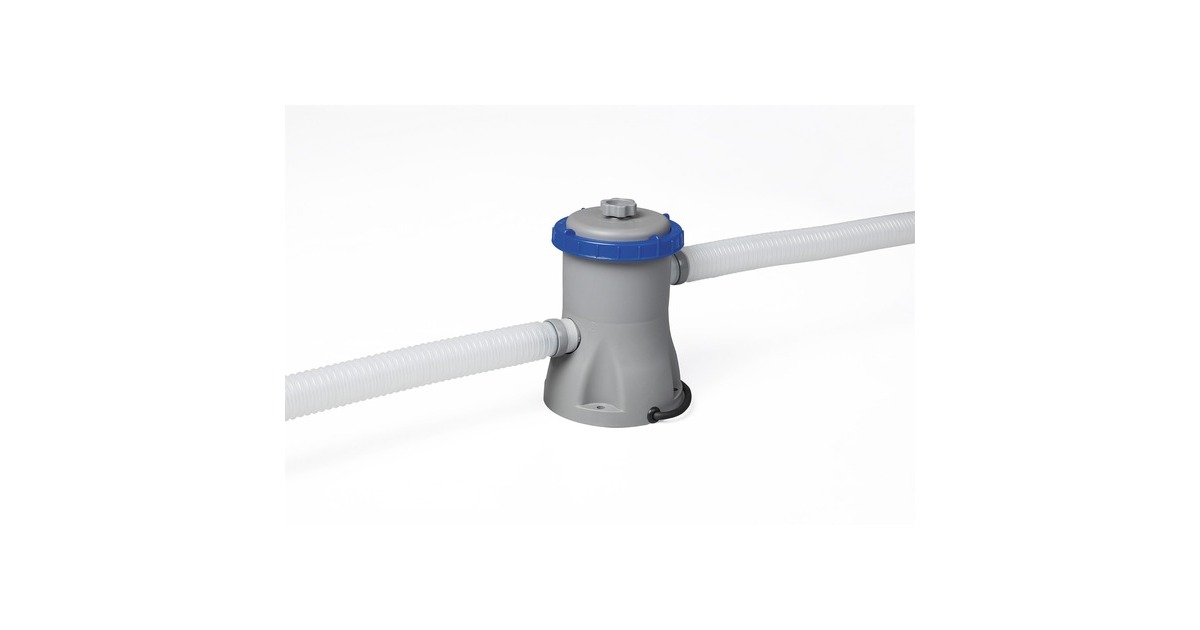 Bestway Steel Pro Frame Pool-Set, Ø 305cm x 76cm, Schwimmbad(blau, mit Filterpumpe)