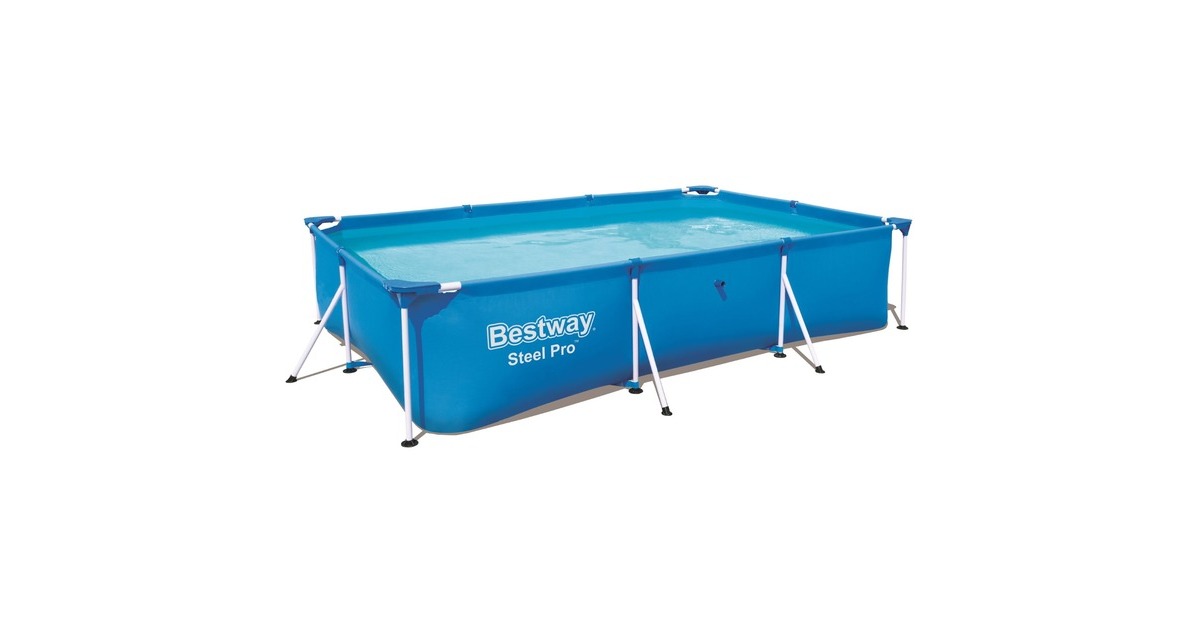 Bestway Steel Pro Frame-Pool, 300cm x 201cm, Schwimmbad(blau, Höhe 66cm) Bestway Steel Pro Frame-Pool, 300cm x 201cm, Schwimmbad(blau, Höhe 66cm)