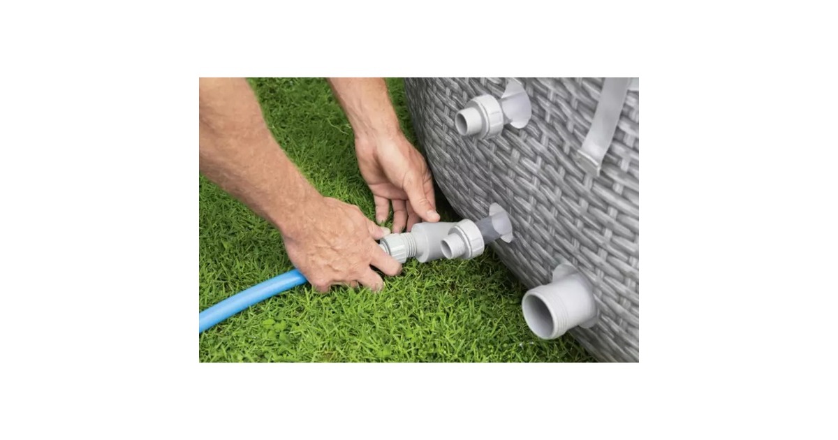 Bestway Whirlpool LAY-Z-SPA Honolulu AirJet, Schwimmbad(hellgrau, Ø 196cm x 71cm)