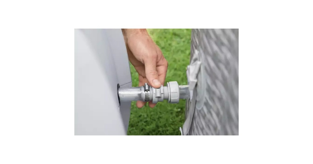 Bestway Whirlpool LAY-Z-SPA Honolulu AirJet, Schwimmbad(hellgrau, Ø 196cm x 71cm)