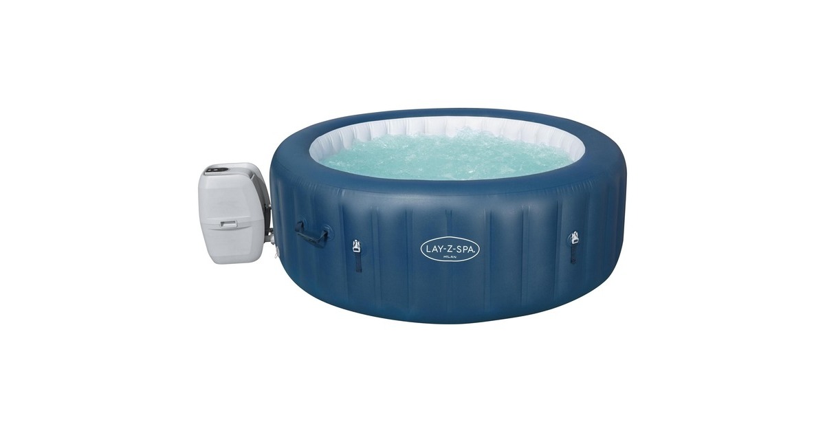 Bestway Whirlpool LAY-Z-SPA Milan AirJet Plus, mit App-Steuerung, Schwimmbad(blau, Ø 196cm x 71cm) Bestway Whirlpool LAY-Z-SPA Milan AirJet Plus, mit App-Steuerung, Schwimmbad(blau, Ø 196cm x 71cm)