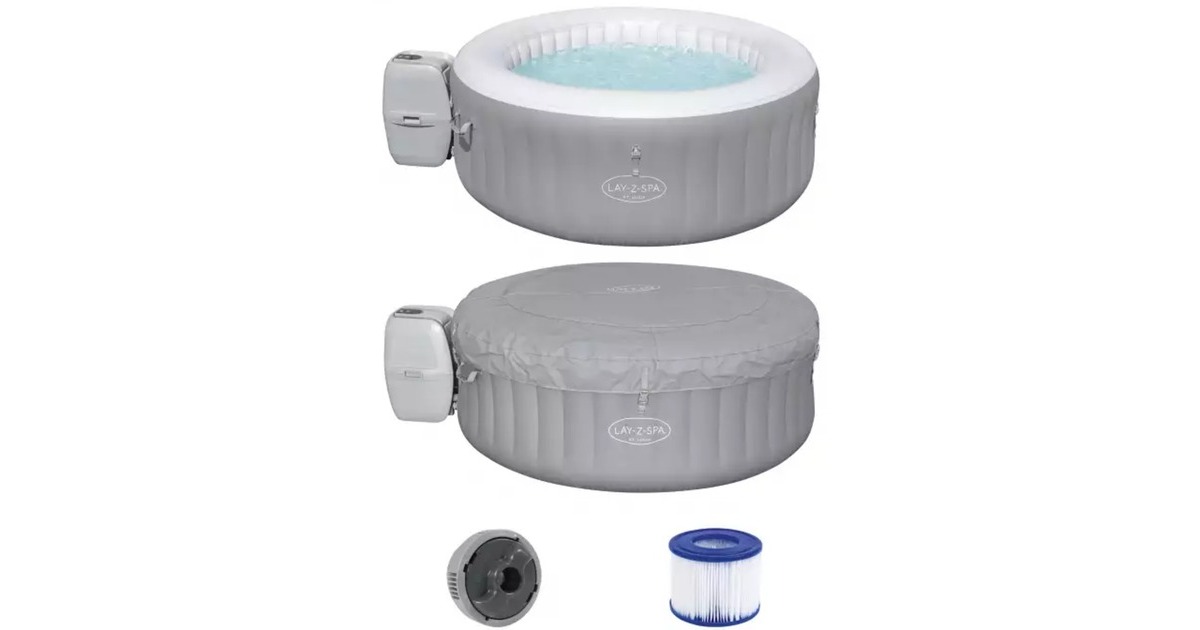 Bestway Whirlpool LAY-Z-SPA St. Lucia AirJet, Schwimmbad(grau, Ø 170cm x 66cm) Bestway Whirlpool LAY-Z-SPA St. Lucia AirJet, Schwimmbad(grau, Ø 170cm x 66cm)