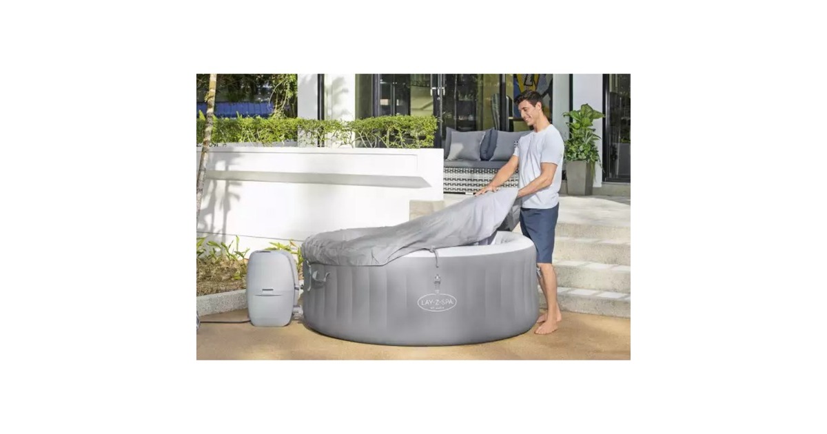 Bestway Whirlpool LAY-Z-SPA St. Lucia AirJet, Schwimmbad(grau, Ø 170cm x 66cm)