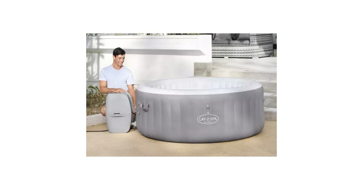 Bestway Whirlpool LAY-Z-SPA St. Lucia AirJet, Schwimmbad(grau, Ø 170cm x 66cm)